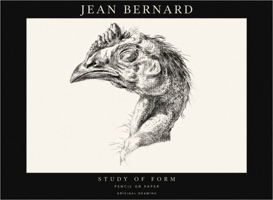 Jean Bernard Study of Form II No1 - Plakat