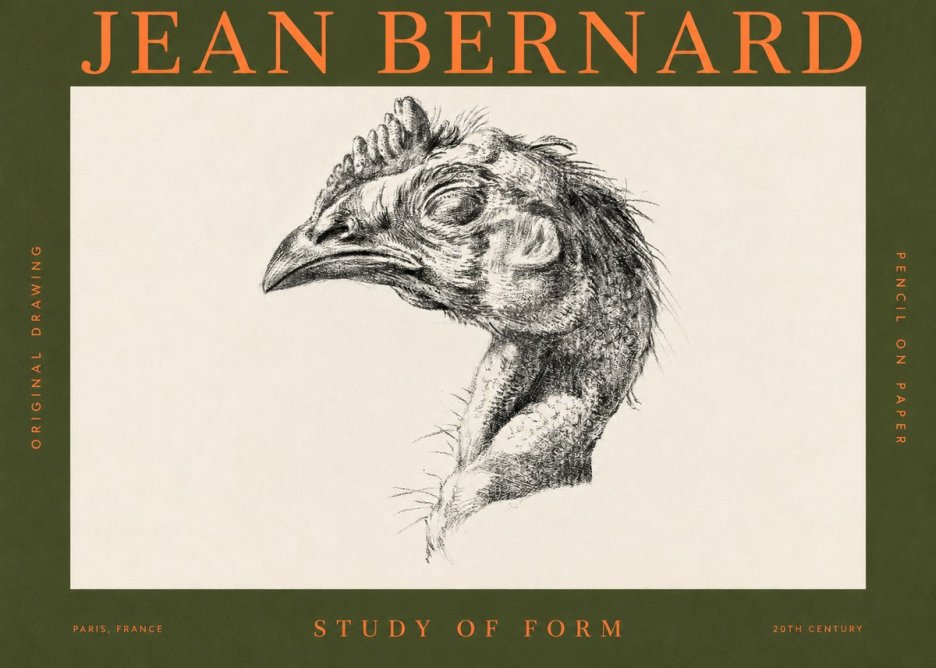 Jean Bernard Study of Form II No2 - Plakat