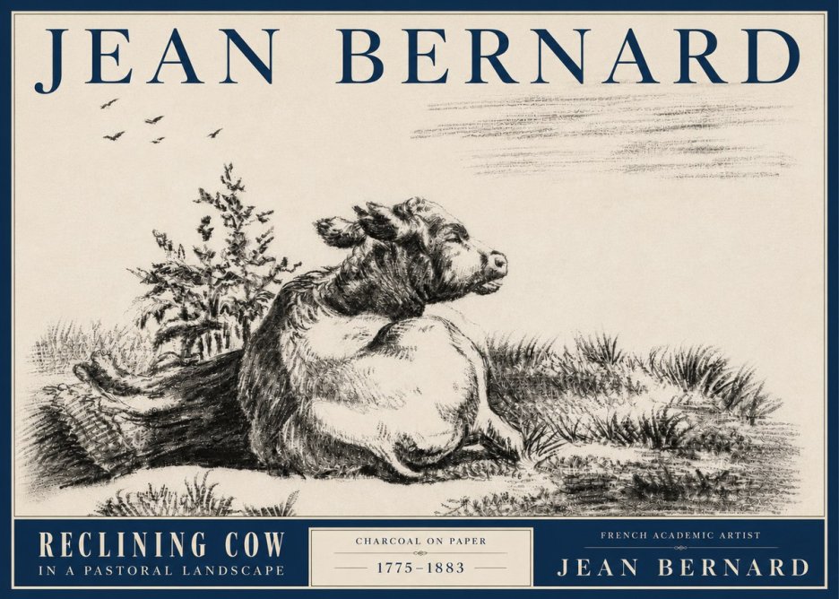 Jean Bernard Study of a Calf III No5 - Plakat