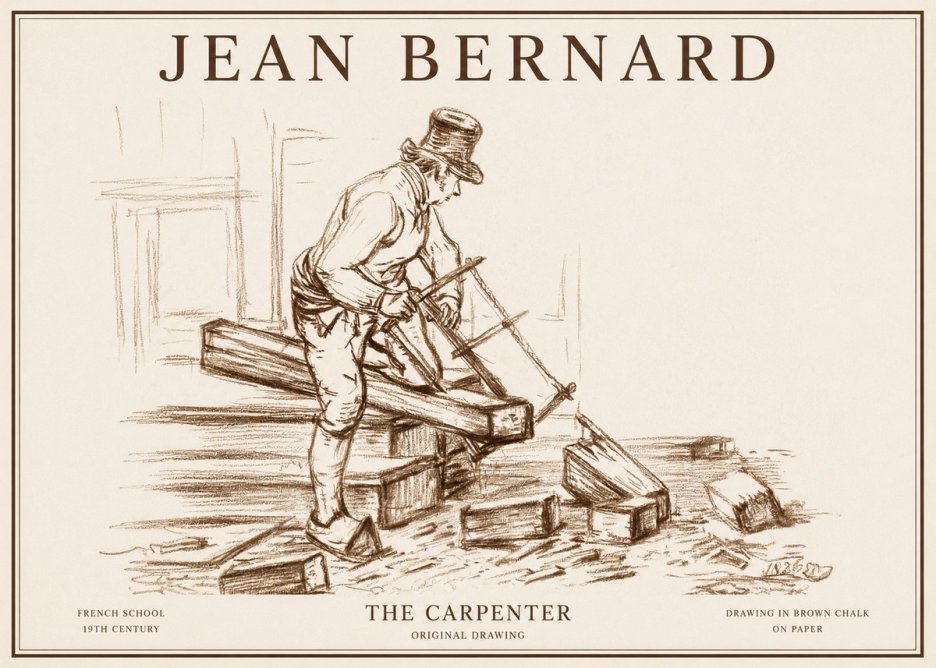 Jean Bernard The Carpenter No1 - Plakat