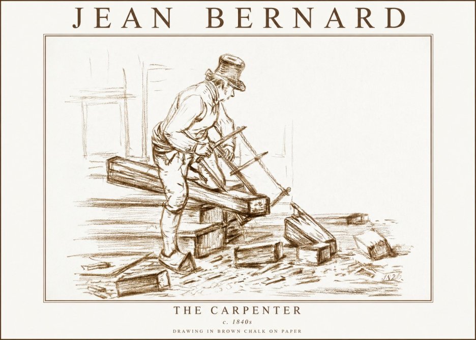Jean Bernard The Carpenter No3 - Plakat