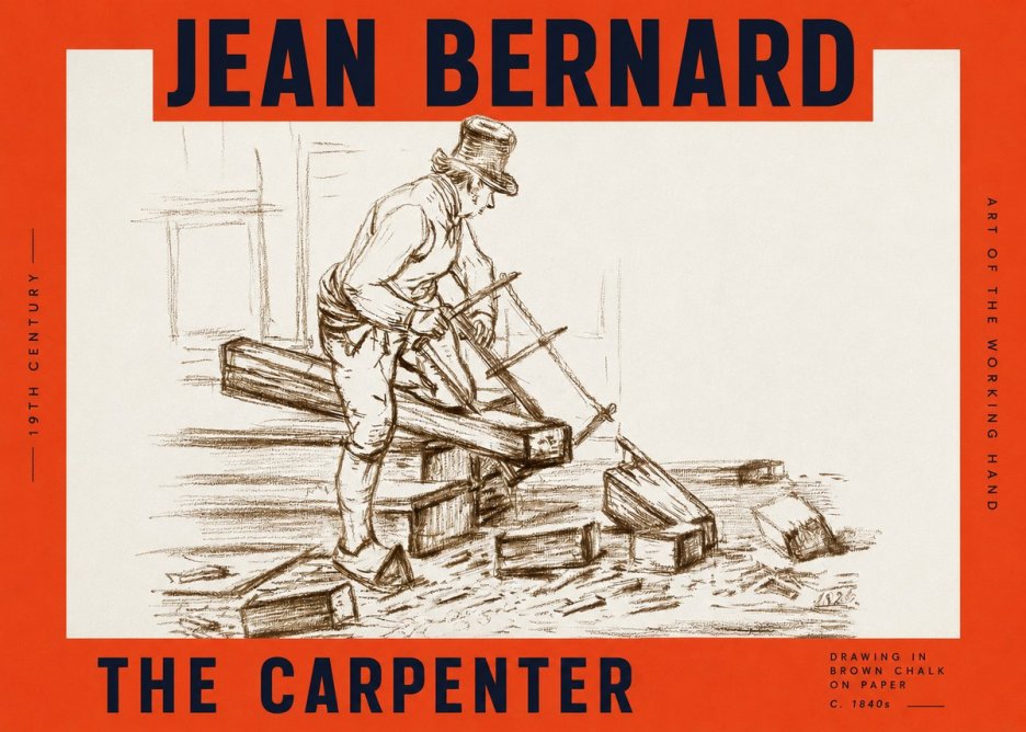 Jean Bernard The Carpenter No4 - Plakat