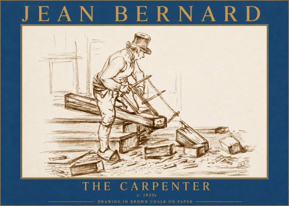 Jean Bernard The Carpenter No5 - Plakat