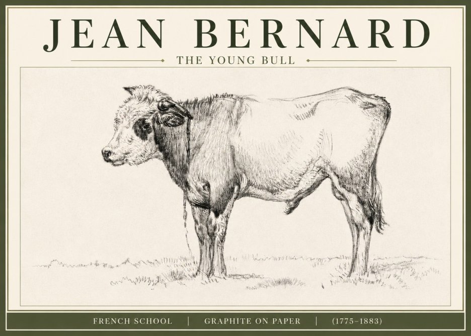 Jean Bernard The Young Bull No3 - Plakat