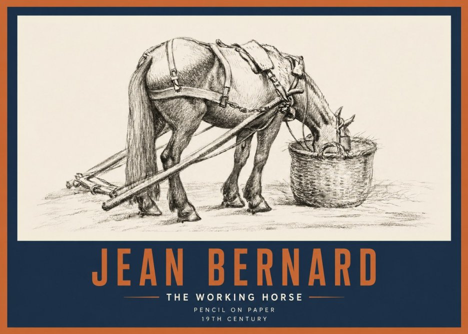 Jean Bernard The Working Horse No2 - Plakat