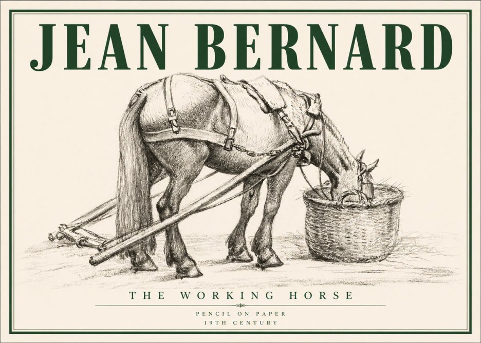 Jean Bernard The Working Horse No3 - Plakat