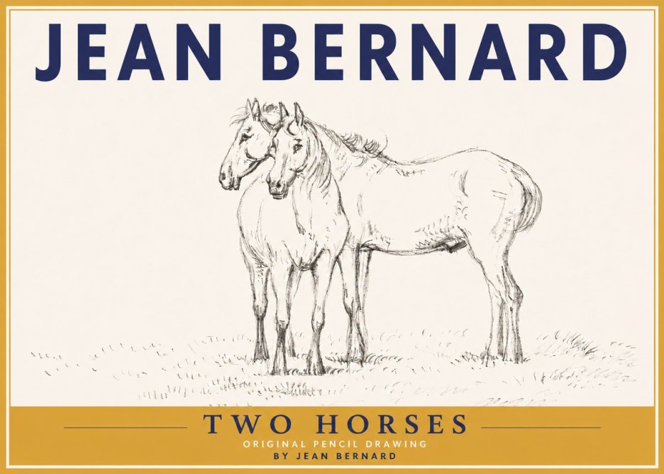 Jean Bernard Two Horses I No4 - Plakat