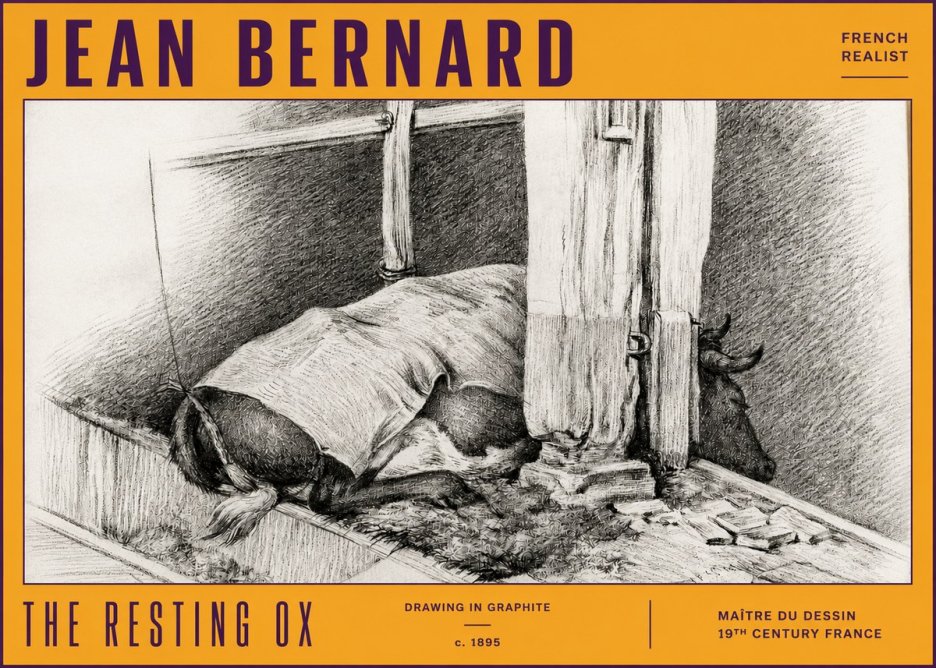Jean Bernard The Resting Ox No4 - Plakat