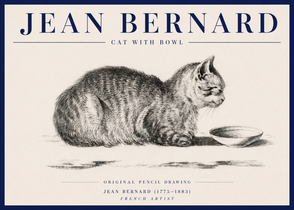 Jean Bernard The Cat No6 - Plakat