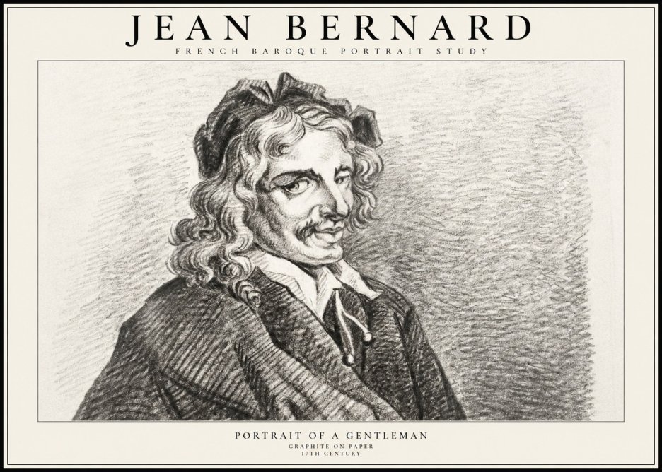 Jean Bernard Portrait of a Gentleman II No2 - Plakat
