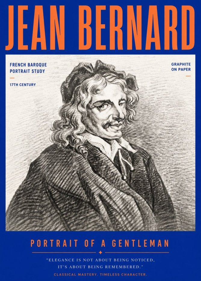 Jean Bernard Portrait of a Gentleman II No3 - Plakat