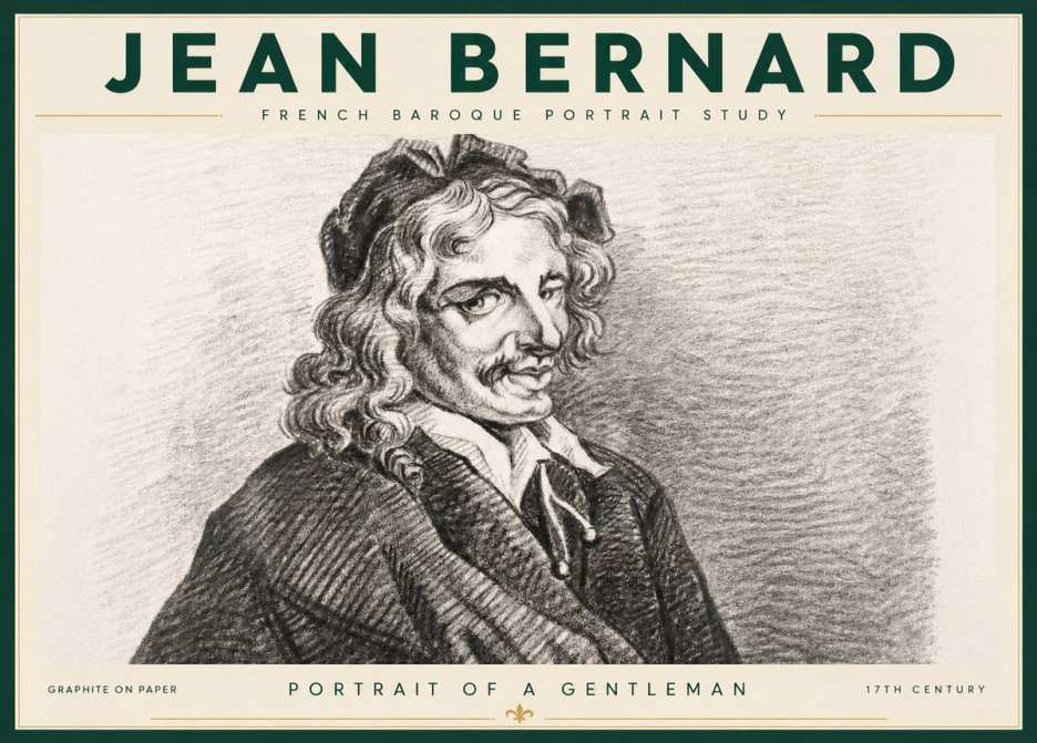 Jean Bernard Portrait of a Gentleman II No4 - Plakat