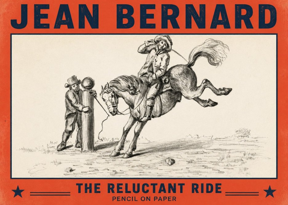 Jean Bernard A Study of the Bucking Horse No4 - Plakat