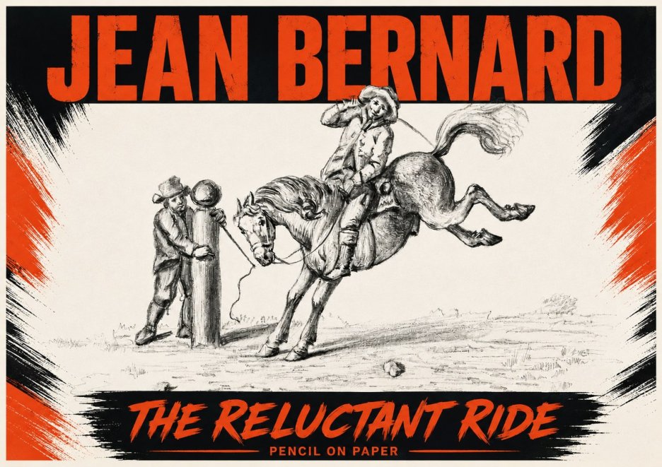 Jean Bernard A Study of the Bucking Horse No6 - Plakat