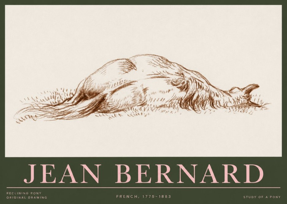 Jean Bernard Horse Study II No4 - Plakat