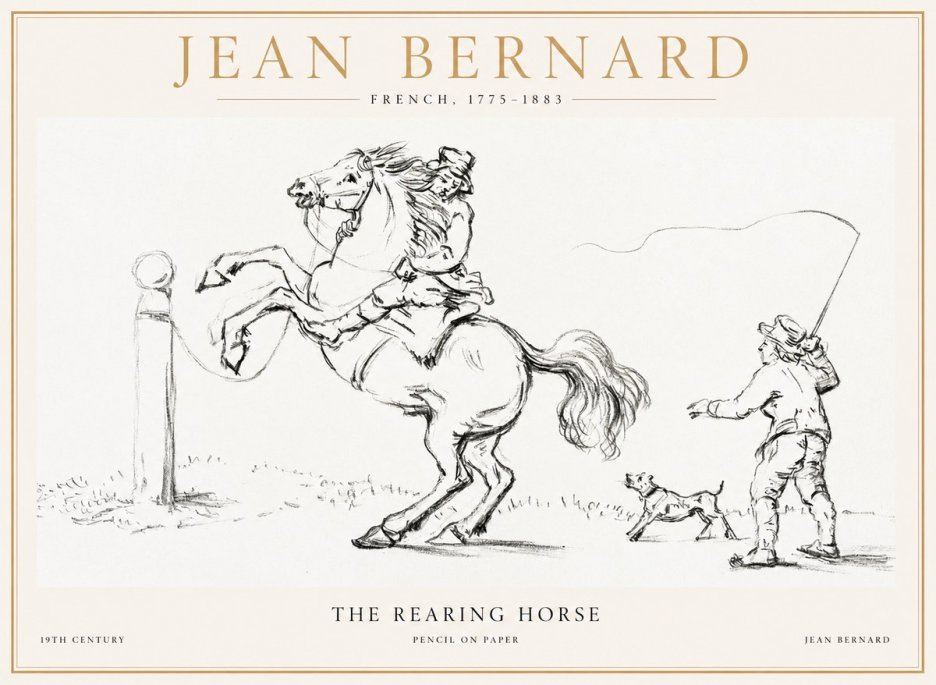Jean Bernard The Rearing Horse I No1 - Plakat