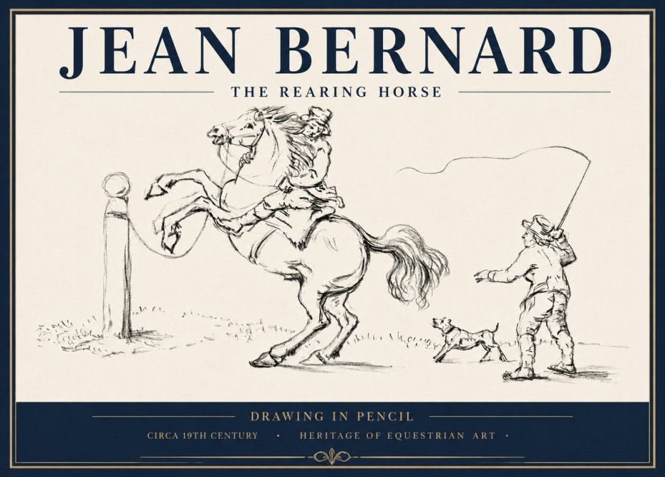 Jean Bernard The Rearing Horse I No5 - Plakat