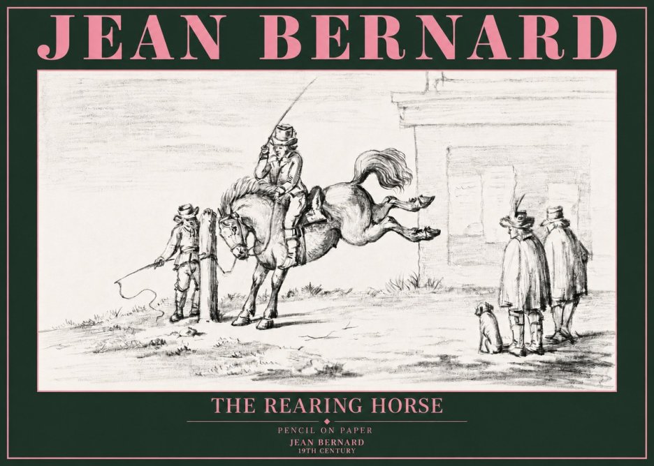 Jean Bernard The Rearing Horse II No3 - Plakat