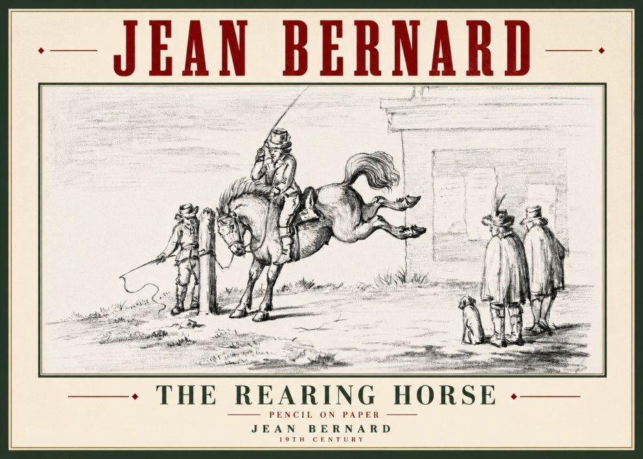 Jean Bernard The Rearing Horse II No5 - Plakat