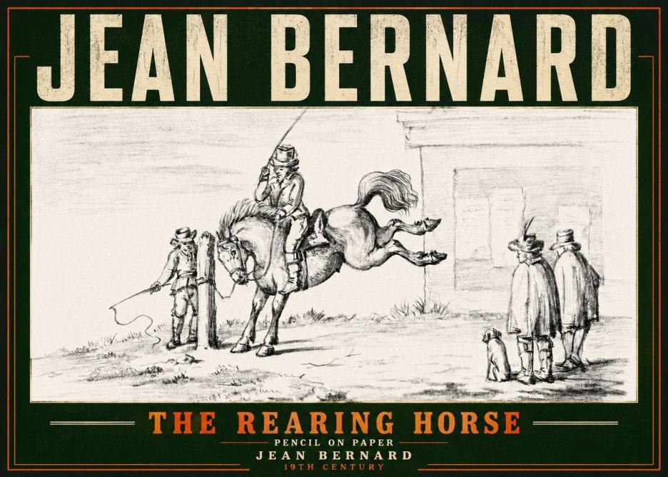 Jean Bernard The Rearing Horse II No6 - Plakat
