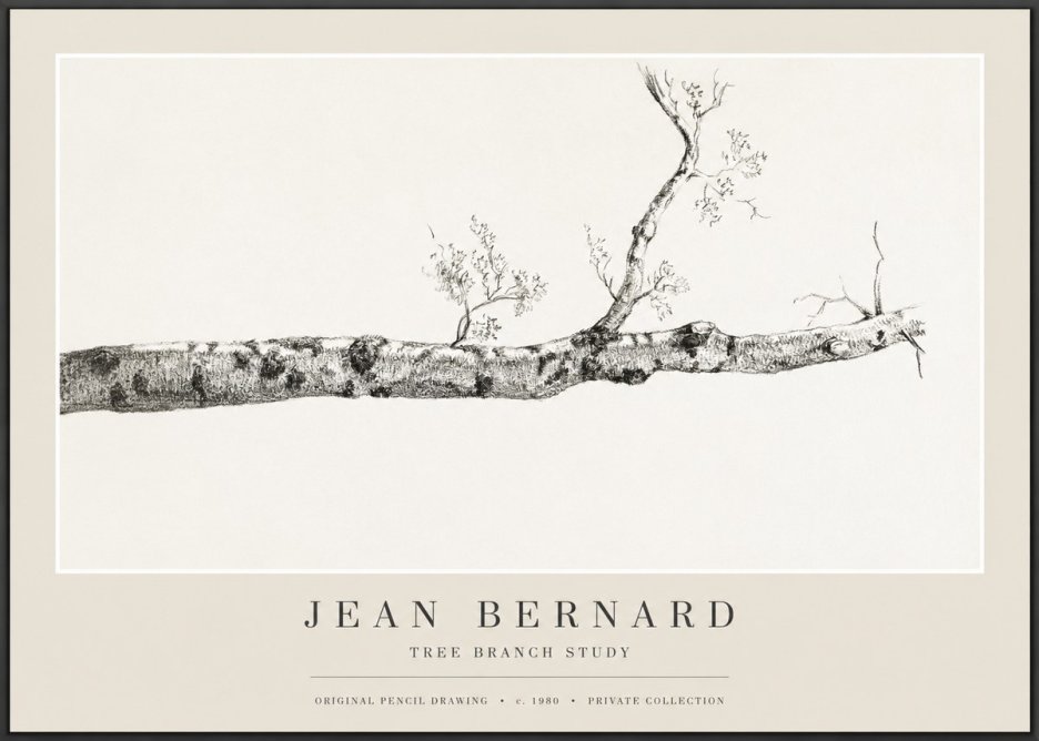 Jean Bernard Tree Branch Study No1 - Plakat