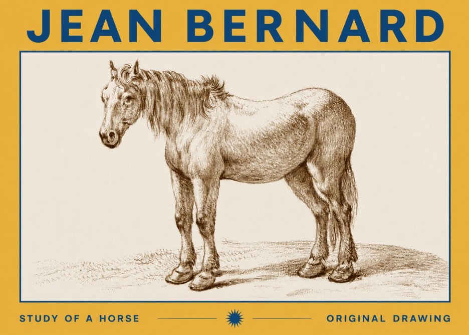 Jean Bernard Study of a Horse XIV No3 - Plakat