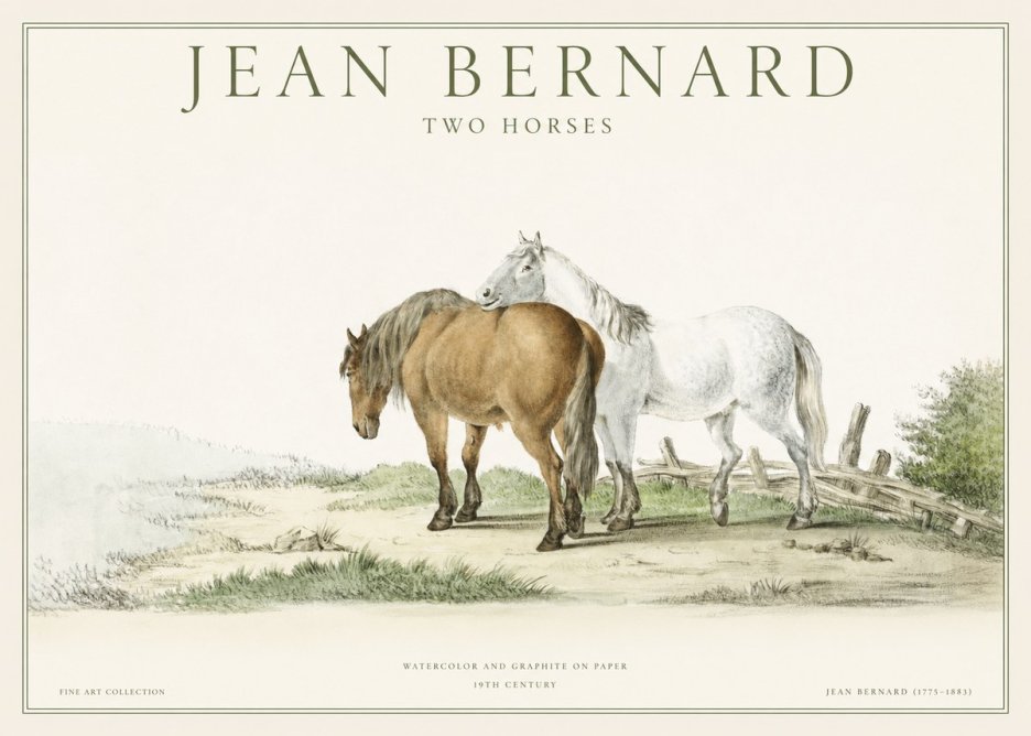 Jean Bernard Two Horses II No1 - Plakat