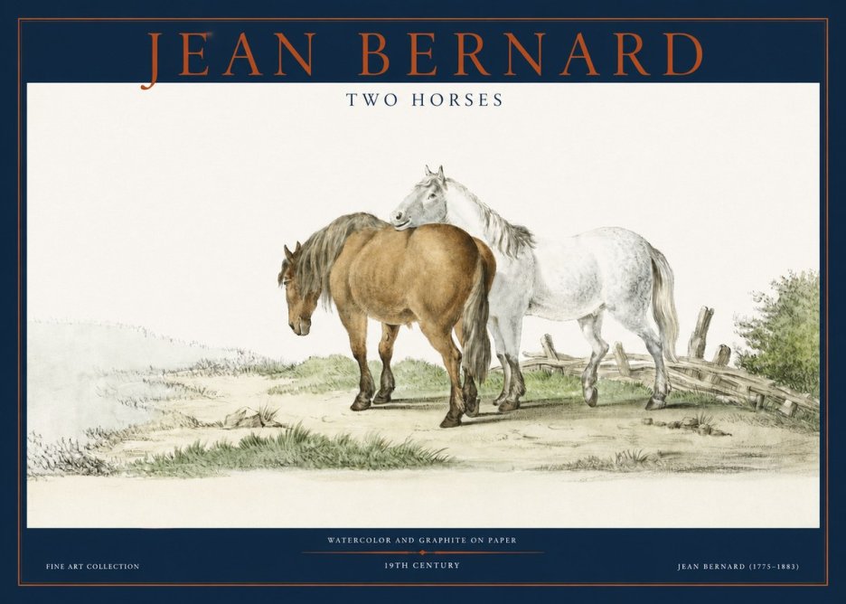 Jean Bernard Two Horses II No2 - Plakat