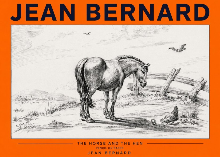Jean Bernard Horse at the Fence No3 - Plakat