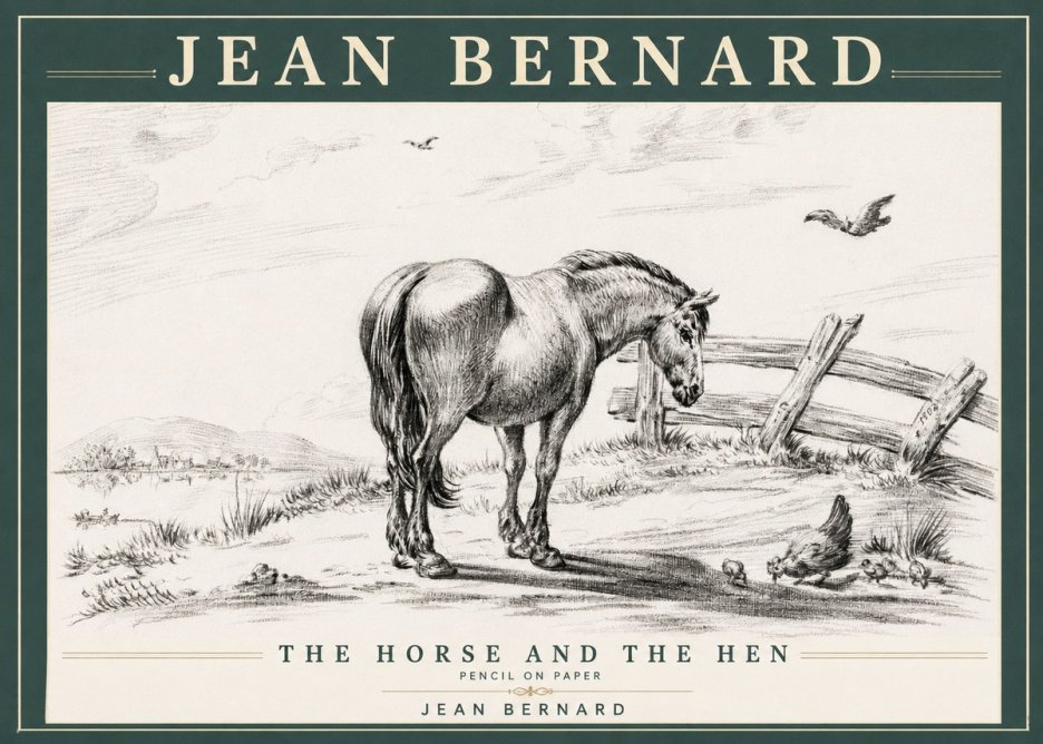 Jean Bernard Horse at the Fence No4 - Plakat