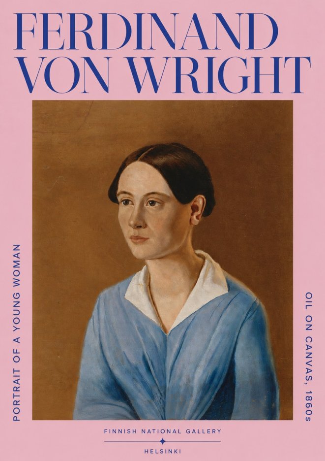 Ferdinand von Wright Portrait of a Young Woman No4 - Plakat
