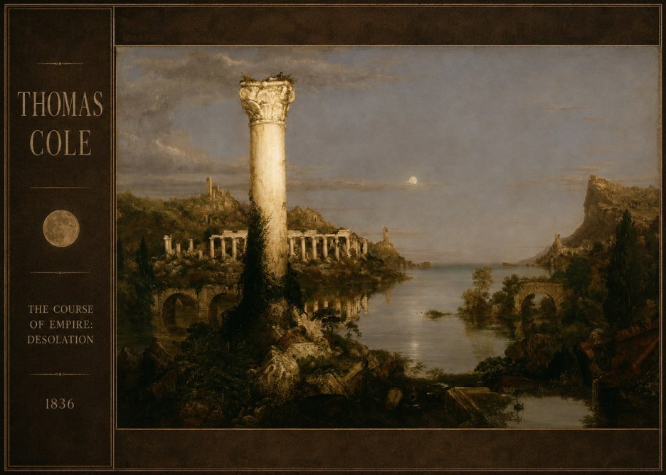 Thomas Cole The Course of Empire: Desolation No2 - Plakat