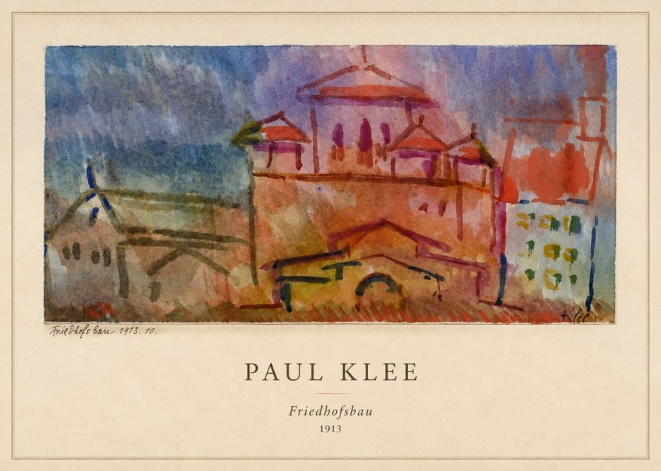 Paul Klee Friedhofsbau No5 - Plakat