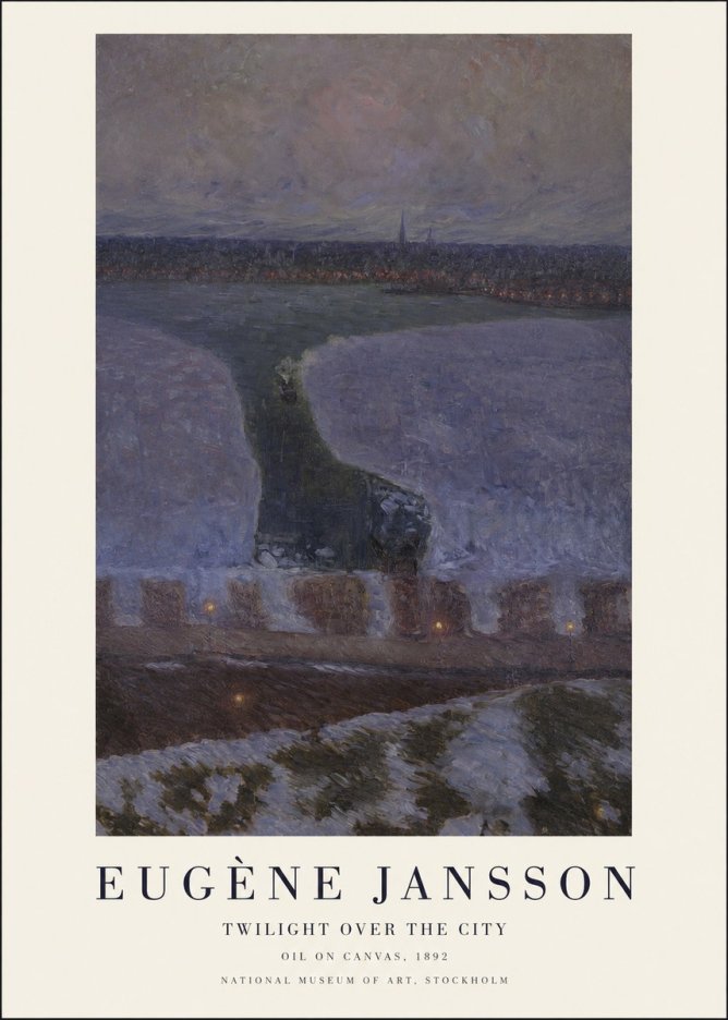 Eugène Jansson Twilight over the City No1 - Plakat