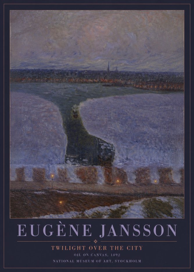 Eugène Jansson Twilight over the City No4 - Plakat
