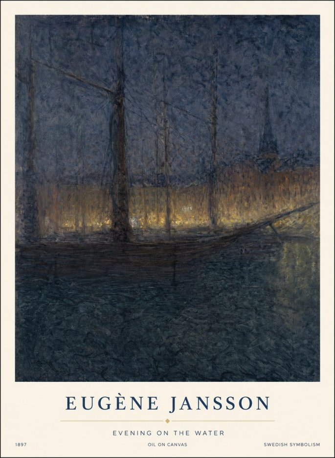 Eugène Jansson Evening on the Water No1 - Plakat
