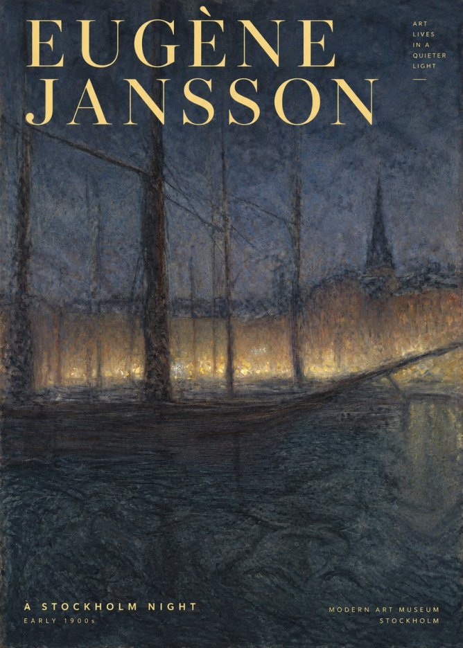 Eugène Jansson Evening on the Water No3 - Plakat