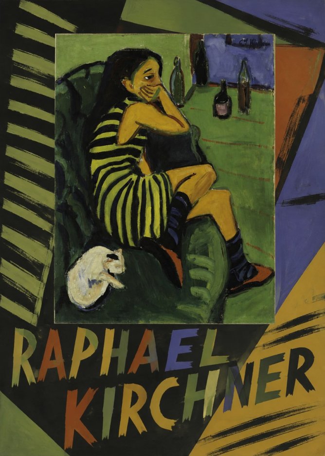 Raphael Kirchner Woman with a Cat No4 - Plakat