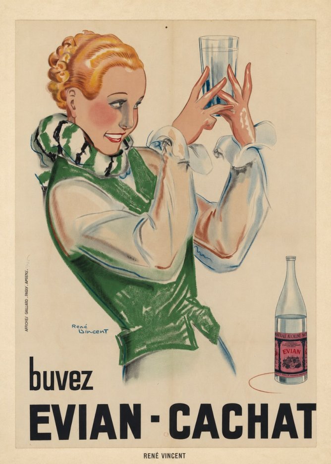 René Vincent Evian - Cachat No6 - Plakat