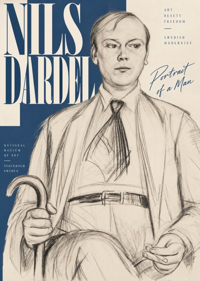 Nils Dardel Portrait of a Man No2 - Plakat