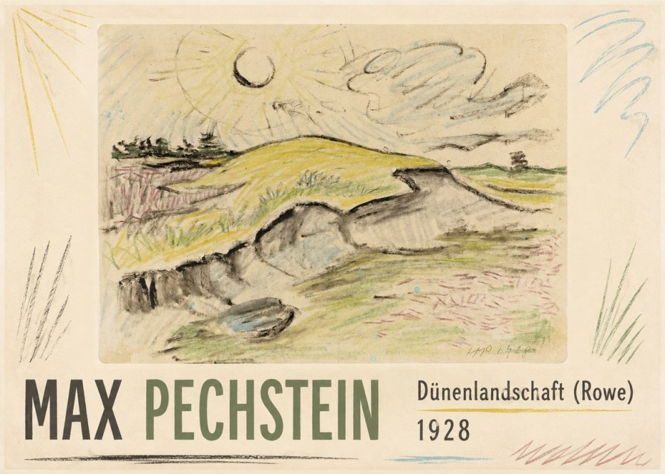 Max Pechstein Dünenlandschaft (Rowe) No1 - Plakat