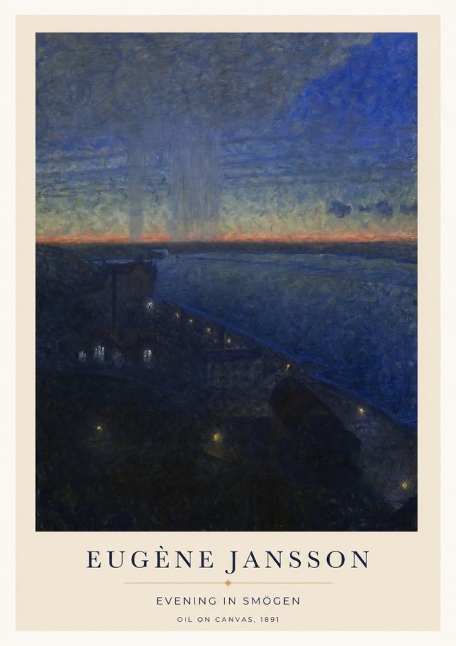 Eugène Jansson Evening in Smögen No1 - Plakat