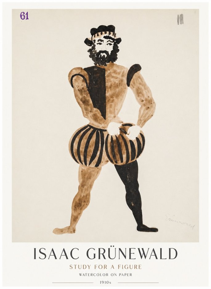 Isaac Grünewald Study for a Figure No1 - Plakat