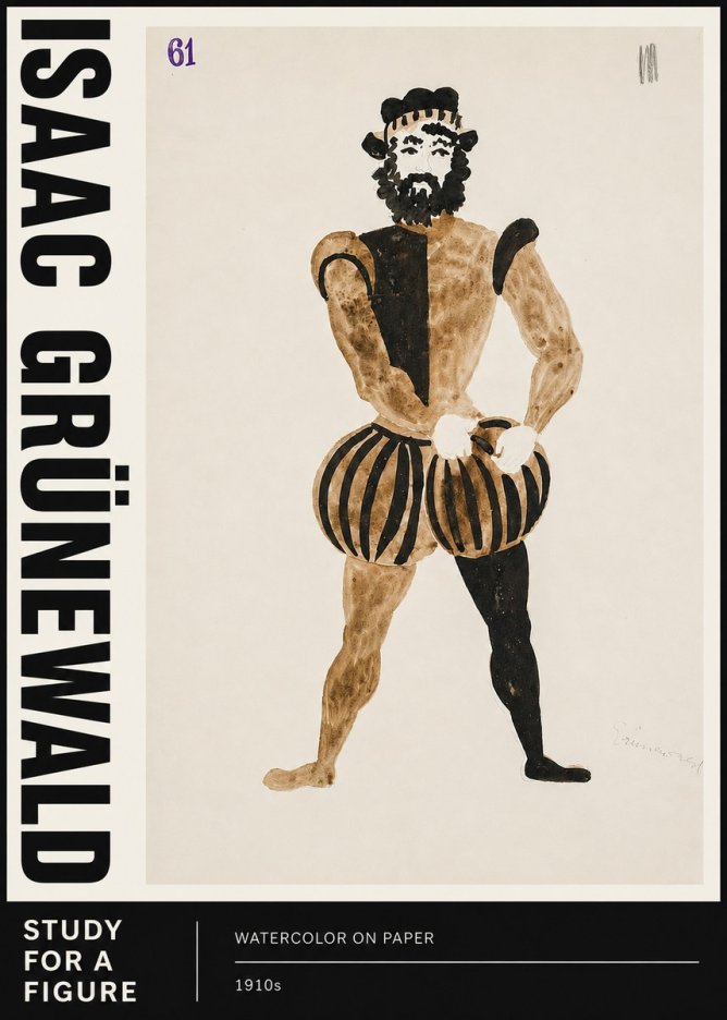 Isaac Grünewald Study for a Figure No3 - Plakat