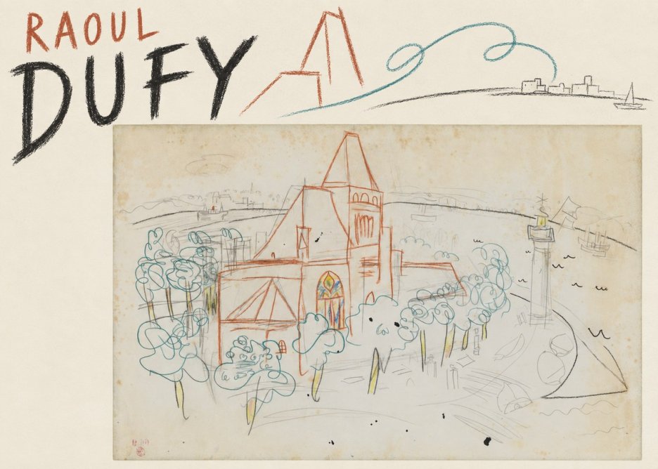 Raoul Dufy Coastal Church and Lighthouse No5 - Plakat