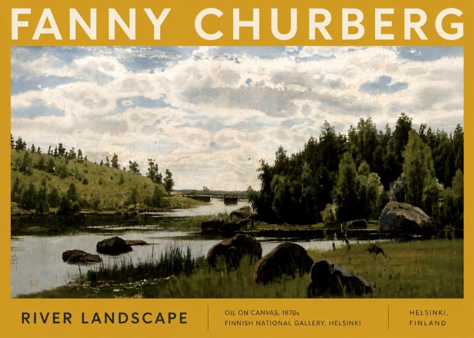 Fanny Churberg River Landscape No5 - Plakat