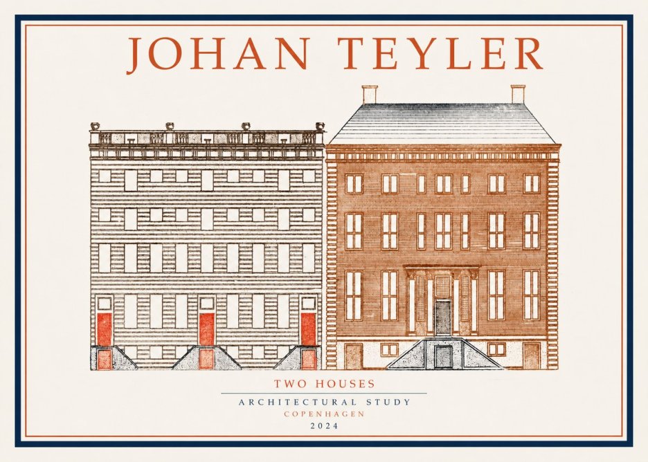 Johan Teyler Two Houses No1 - Plakat