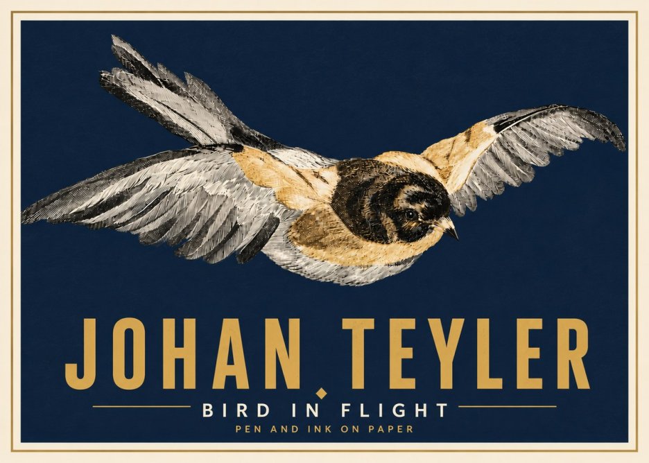 Johan Teyler Bird in Flight I No6 - Plakat