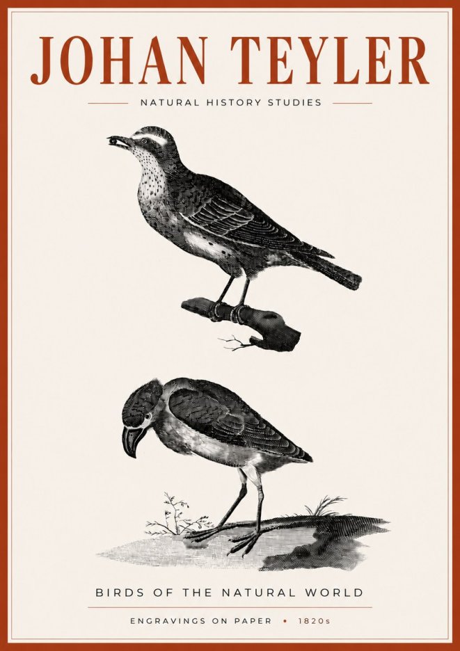 Johan Teyler Birds of the Natural World No4 - Plakat