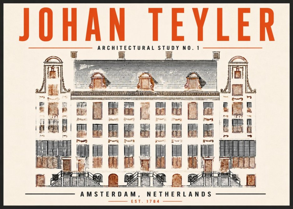 Johan Teyler Architectural Study No. 1 I No6 - Plakat